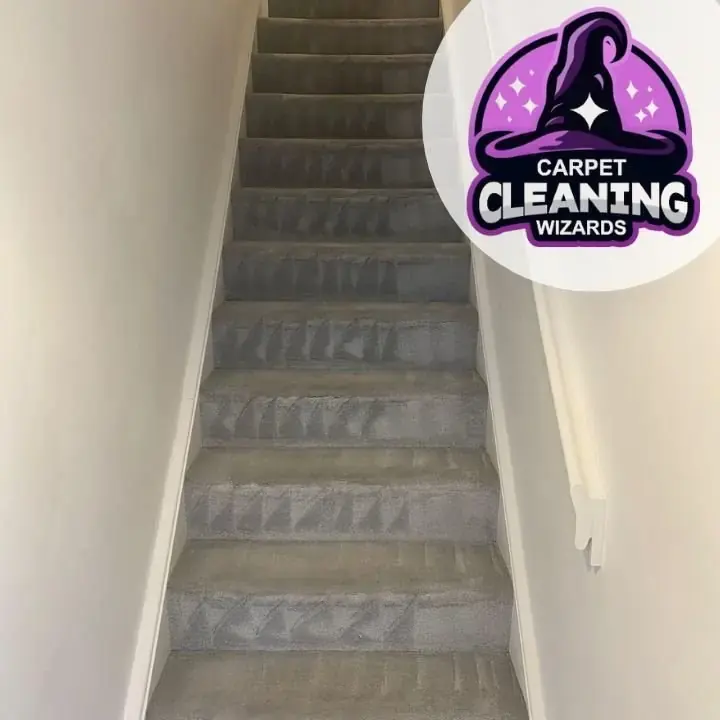 Stairs, steam cleaned in Alpine NJ by Carpet Cleaning Wizards